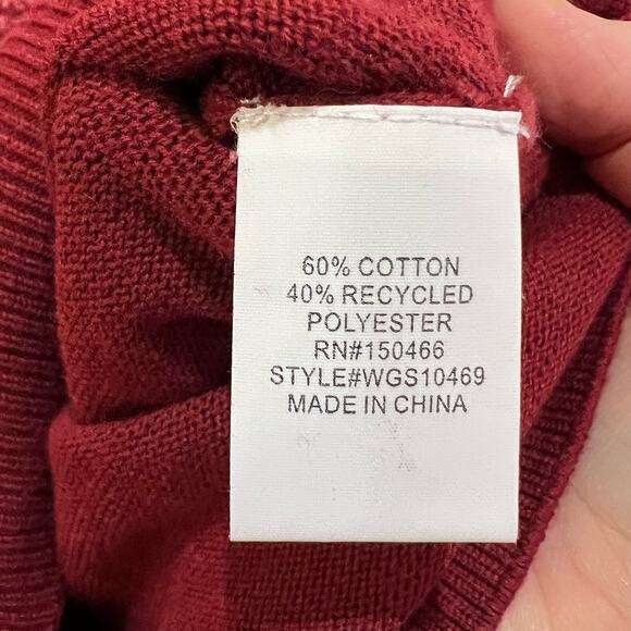 Market & Spruce Womens Red Striped Long Sleeve Sweater‎ Size L - Picture 3 of 4